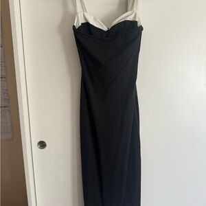 Reformation Strapless Black and White Dress